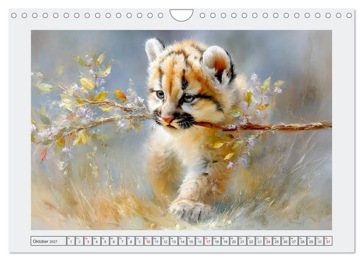 Produktbild: Pumababys. Verspielte Bergl&ouml;wenkinder in der Natur (Wandkalender 2027 DIN A4 quer), CALVENDO Monatskalender