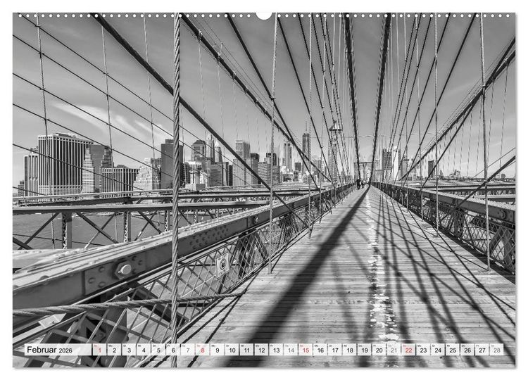 Produktbild: BROOKLYN BRIDGE Das Wahrzeichen von New York City (Wandkalender 2026 DIN A2 quer), CALVENDO Monatskalender