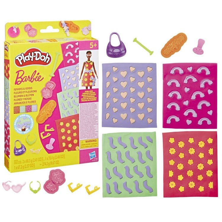 Produktbild: Play-Doh Barbie Spielset Designer Musterb&ouml;gen Sortiment Glitzer und Edelsteine