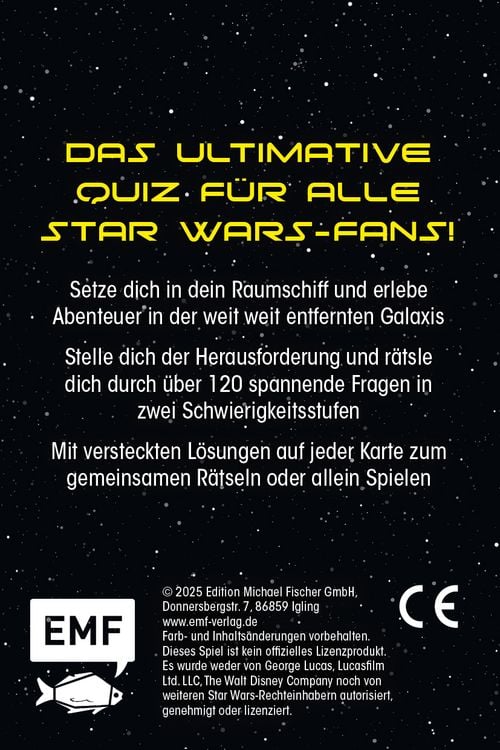 Produktbild: Kartenspiel: Das inoffizielle Quiz f&uuml;r Star Wars-Fans