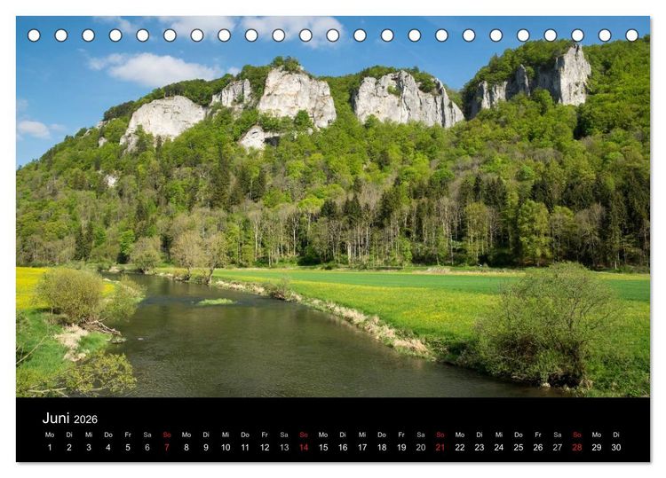 Produktbild: Das Donautal - Wanderparadies auf der Schw&auml;bischen Alb (Tischkalender 2026 DIN A5 quer), CALVENDO Monatskalender