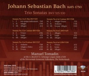 Produktbild: J.S.Bach:Trio Sonatas BWV 525-530