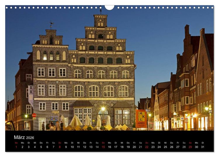 Produktbild: Hansestadt L&uuml;neburg und L&uuml;neburger Heide (Wandkalender 2026 DIN A3 quer), CALVENDO Monatskalender