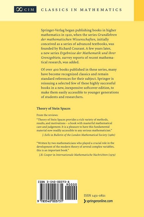 Produktbild: Theory of Stein Spaces
