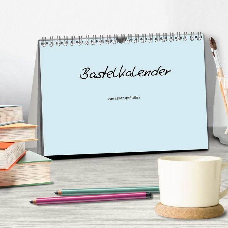 Produktbild: Bastelkalender - hell Blau (Tischkalender 2026 DIN A5 quer), CALVENDO Monatskalender