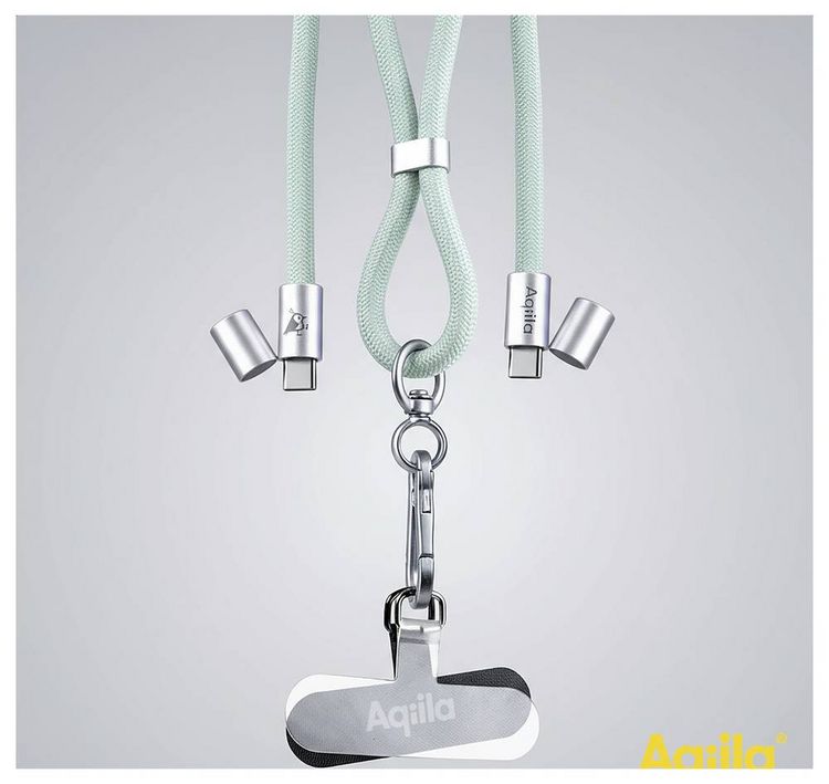 Produktbild: Aqiila USB-C&reg; Kabel USB 3.0 USB-C&reg; 1.5m Gr&uuml;n Handykette AQLYCBPBICC3GR060