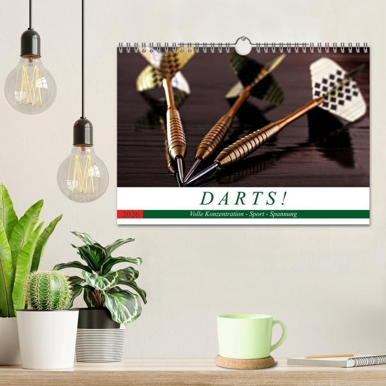 Produktbild: Darts. Konzentration - Sport - Spannung (Wandkalender 2026 DIN A4 quer), CALVENDO Monatskalender