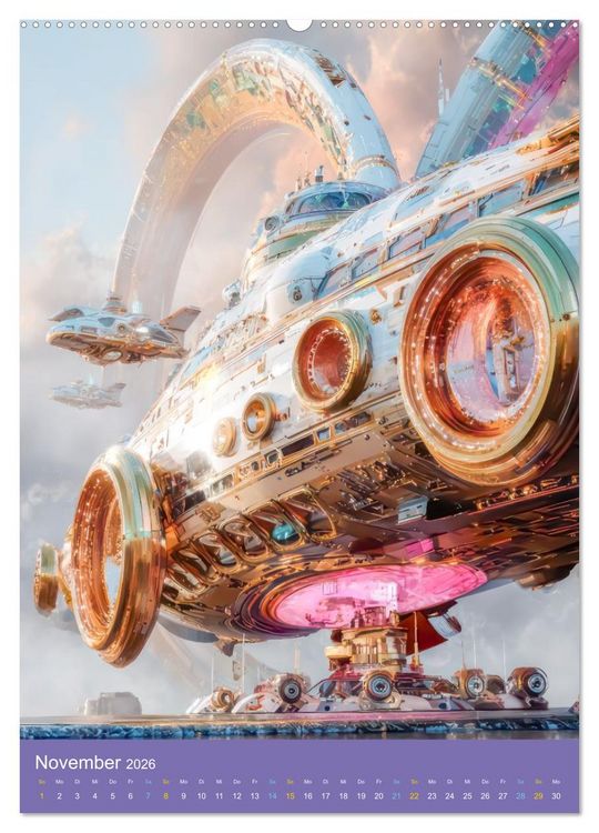 Produktbild: Fantasievoller Science-Fiction - Fantastische Welten (hochwertiger Premium Wandkalender 2026 DIN A2 hoch), Kunstdruck in Hochglanz