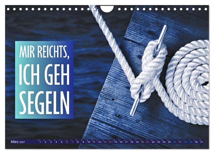 Produktbild: Segeln - mit einem Augenzwinkern (Wandkalender 2027 DIN A4 quer), CALVENDO Monatskalender