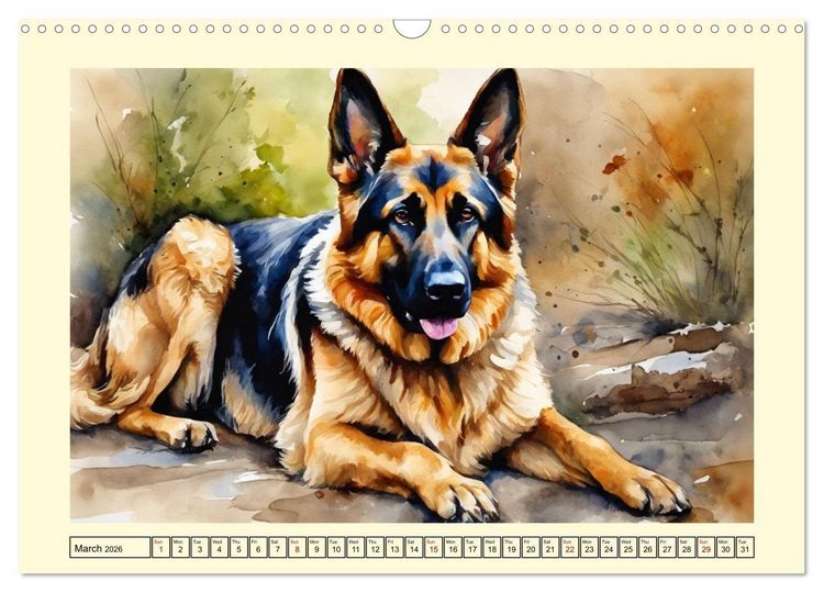 Produktbild: German Shepherds - classics around the globe (Wall Calendar 2026 DIN A3 landscape), CALVENDO 12 Month Wall Calendar