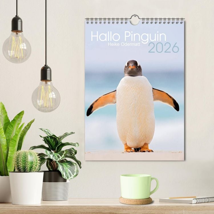 Produktbild: Hallo Pinguin (Wandkalender 2026 DIN A4 hoch), CALVENDO Monatskalender