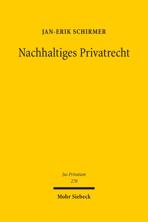Produktbild: Schirmer, J: Nachhaltiges Privatrecht