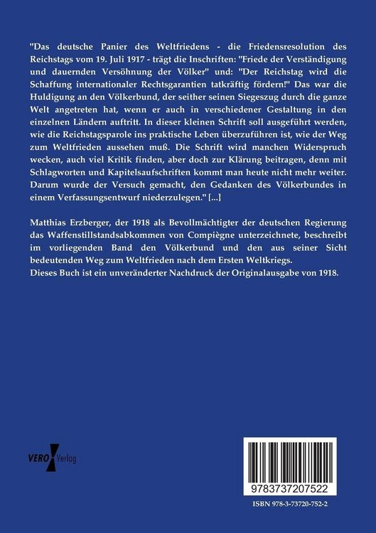 Produktbild: Der V&ouml;lkerbund, der Weg zum Weltfrieden