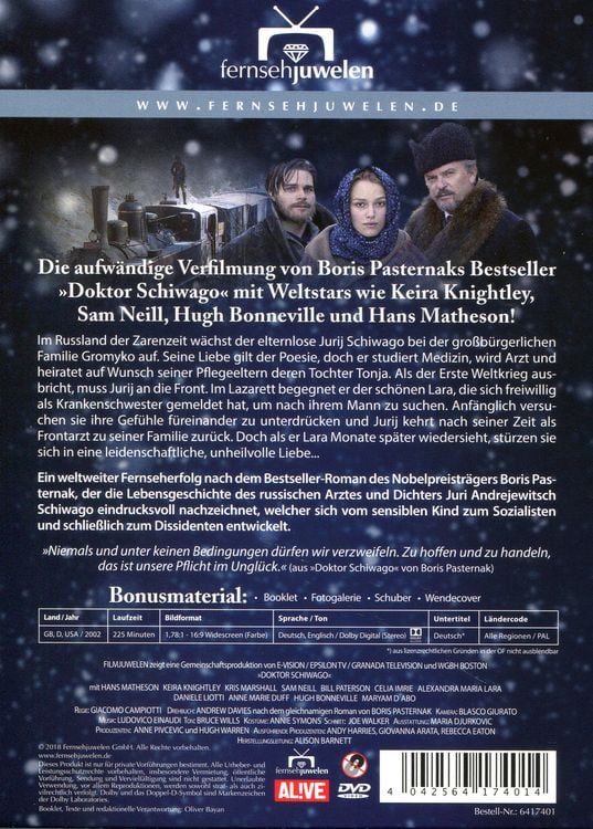 Produktbild: Doktor Schiwago - TV-Zweiteiler [2 DVDs]