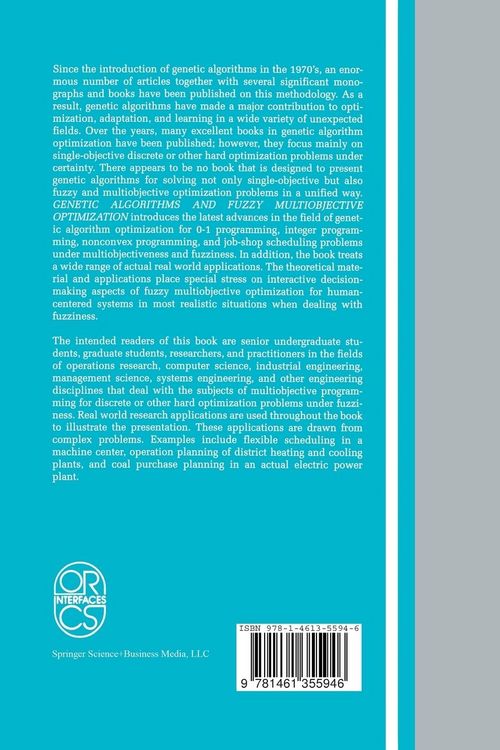 Produktbild: Genetic Algorithms and Fuzzy Multiobjective Optimization
