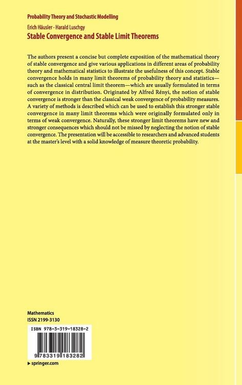Produktbild: Stable Convergence and Stable Limit Theorems