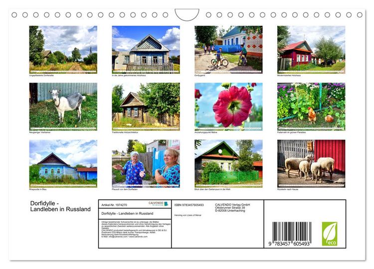 Produktbild: Dorfidylle - Landleben in Russland (Wandkalender 2026 DIN A4 quer), CALVENDO Monatskalender