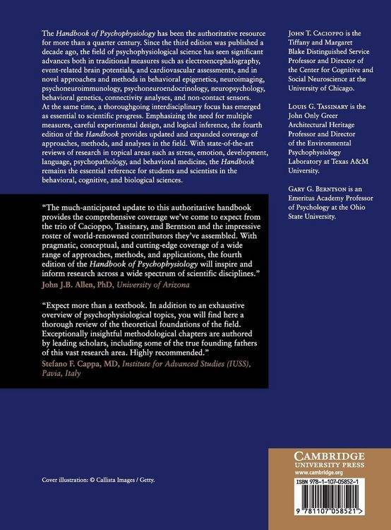 Produktbild: Handbook of Psychophysiology