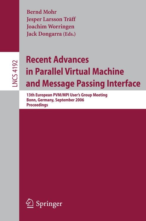 Produktbild: Recent Advances in Parallel Virtual Machine and Message Passing Interface