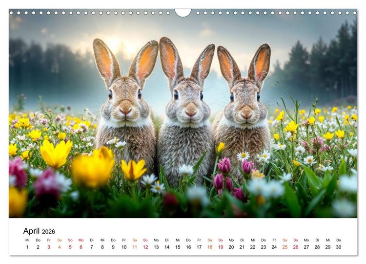 Produktbild: Tierische Jahreszeiten (Wandkalender 2026 DIN A3 quer), CALVENDO Monatskalender