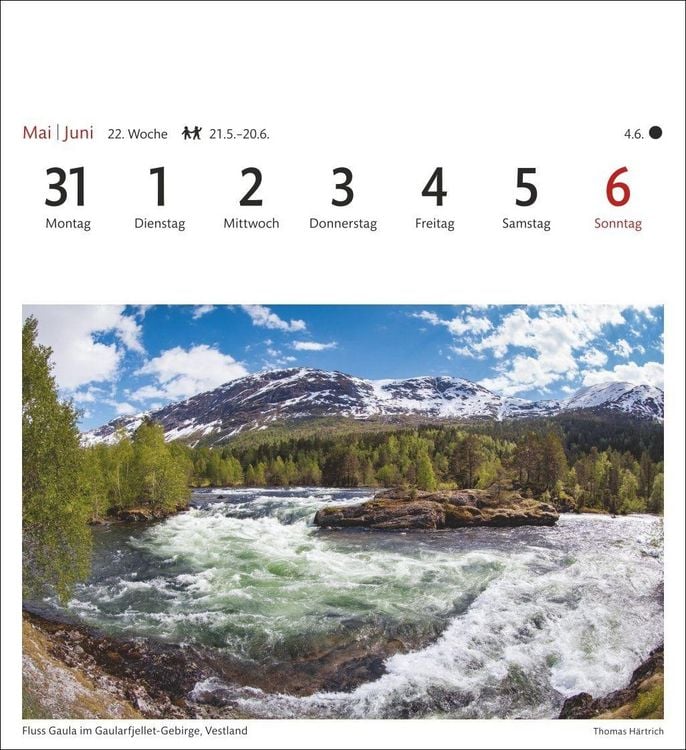 Produktbild: Norwegen Sehnsuchtskalender 2027 - Wochenkalender mit 53 Postkarten