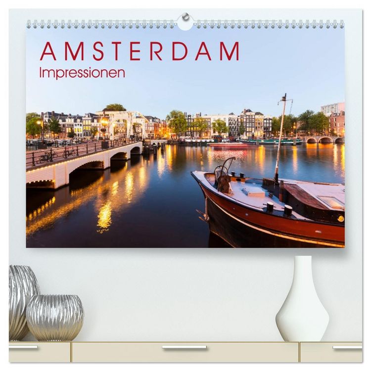 Produktbild: AMSTERDAM Impressionen (hochwertiger Premium Wandkalender 2026 DIN A2 quer), Kunstdruck in Hochglanz