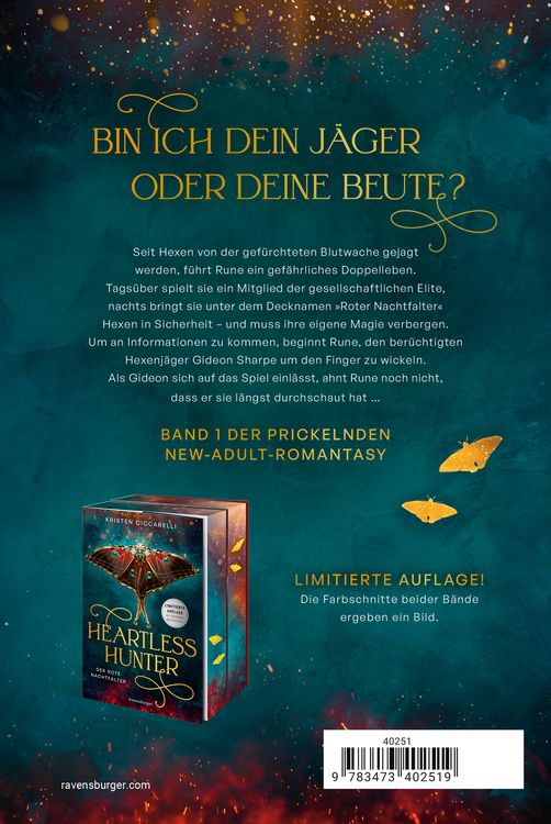 Produktbild: Heartless Hunter. Der rote Nachtfalter, Band 1