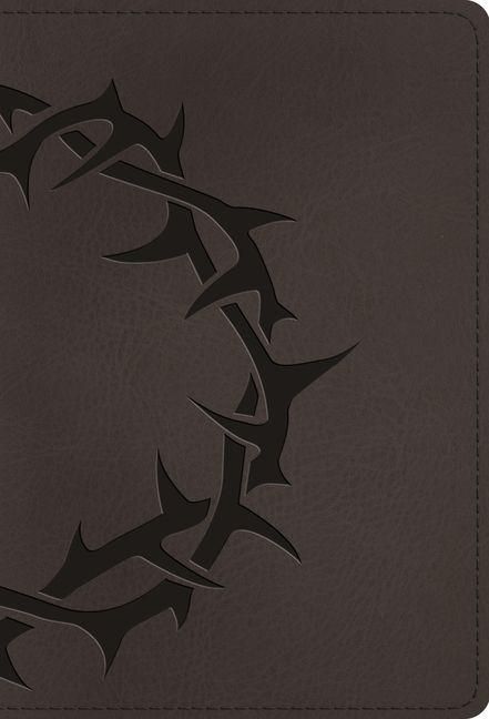 Produktbild: ESV Large Print Compact Bible, Red Letter (Trutone, Charcoal, Crown Design)
