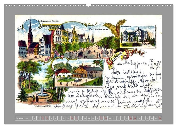 Produktbild: Gru&szlig; aus Itzehoe (Wandkalender 2026 DIN A2 quer), CALVENDO Monatskalender
