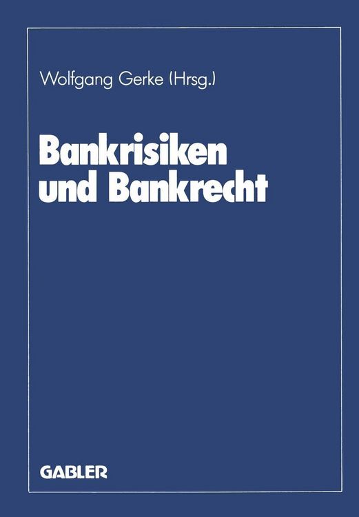 Produktbild: Bankrisiken und Bankrecht