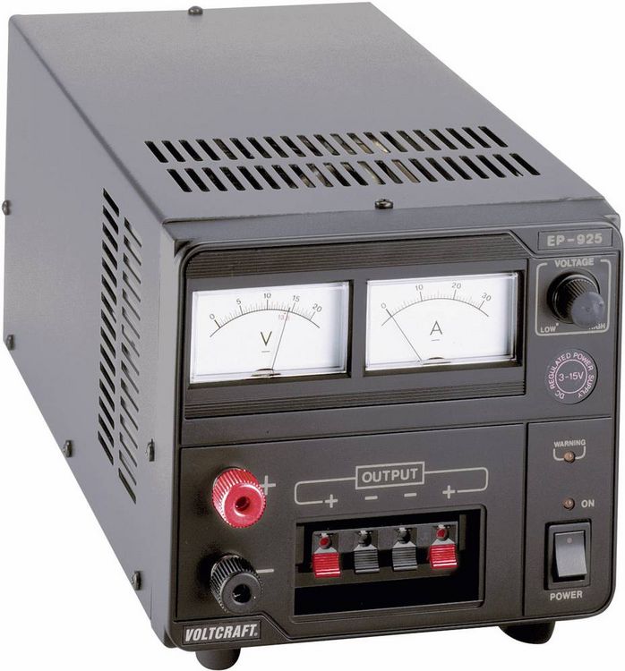 Produktbild: VOLTCRAFT EP-925 Labornetzger&auml;t, einstellbar 3 - 15 V/DC 2 - 25 A 375 W Anzahl Ausg&auml;nge 1 x
