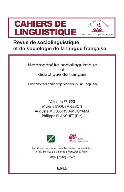 Produktbild: H&eacute;t&eacute;rog&eacute;n&eacute;it&eacute; sociolinguistique et didactique du fran&ccedil;ais