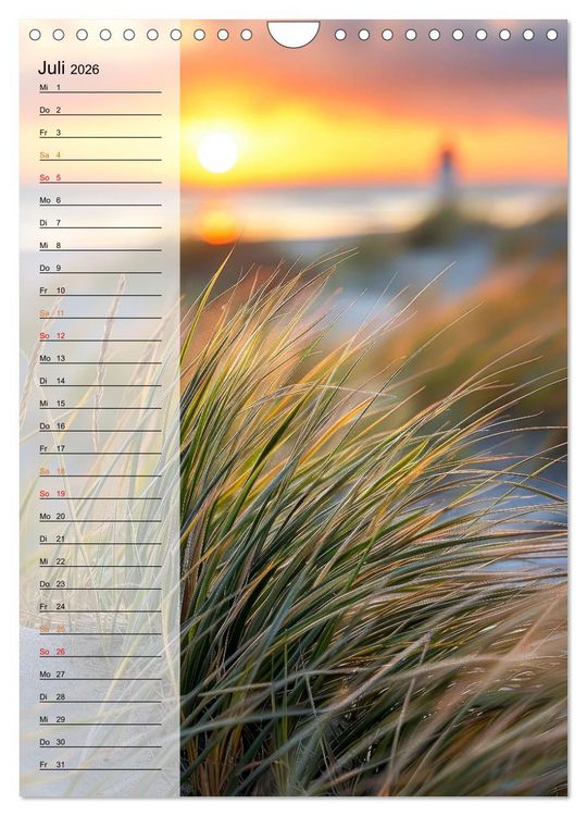 Produktbild: Maritim, Deutschlands K&uuml;sten (Wandkalender 2026 DIN A4 hoch), CALVENDO Monatskalender