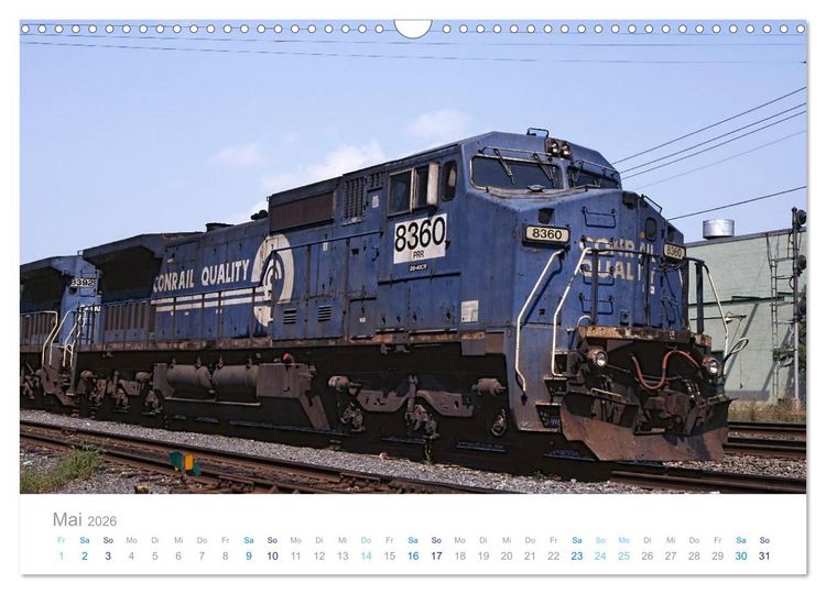 Produktbild: US Diesellokomotiven (Wandkalender 2026 DIN A3 quer), CALVENDO Monatskalender