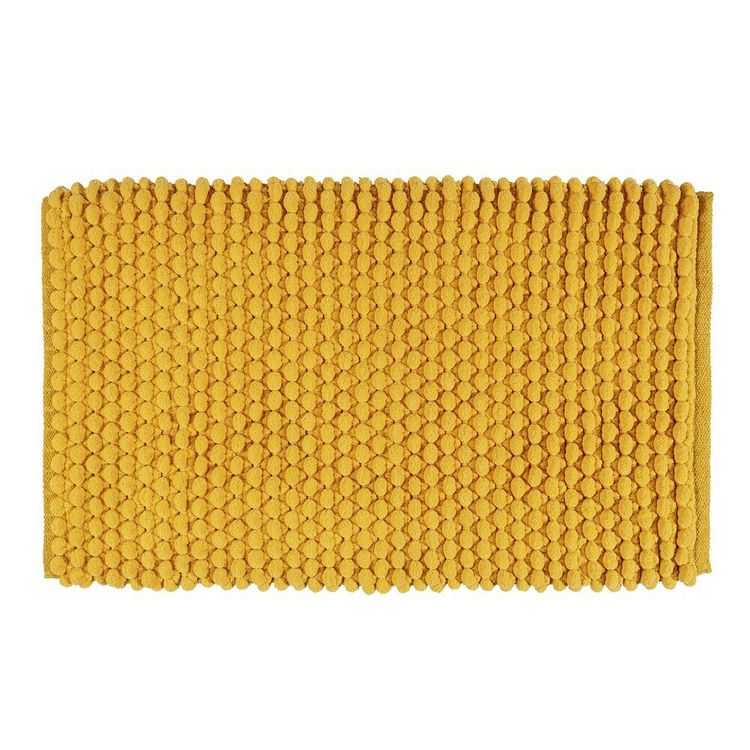 Produktbild: Badteppich Mod. Solivo Senfgelb, 50 x 80 cm, rutschfest und waschbar bis 30 &deg;C