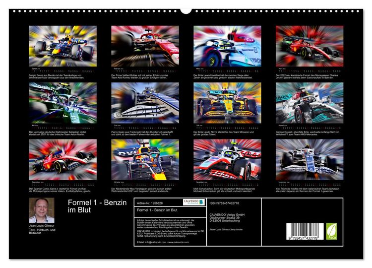 Produktbild: Formel 1 - Benzin im Blut (hochwertiger Premium Wandkalender 2026 DIN A2 quer), Kunstdruck in Hochglanz