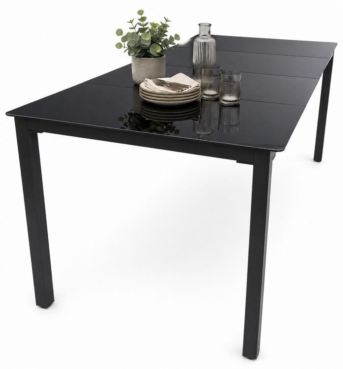 Produktbild: Aluminium Glas Gartentisch Balkontisch 189x90 cm