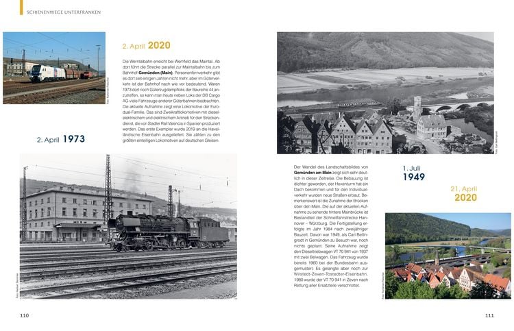 Produktbild: Schienenwege gestern und heute &ndash; Zeitreise durch Unterfranken