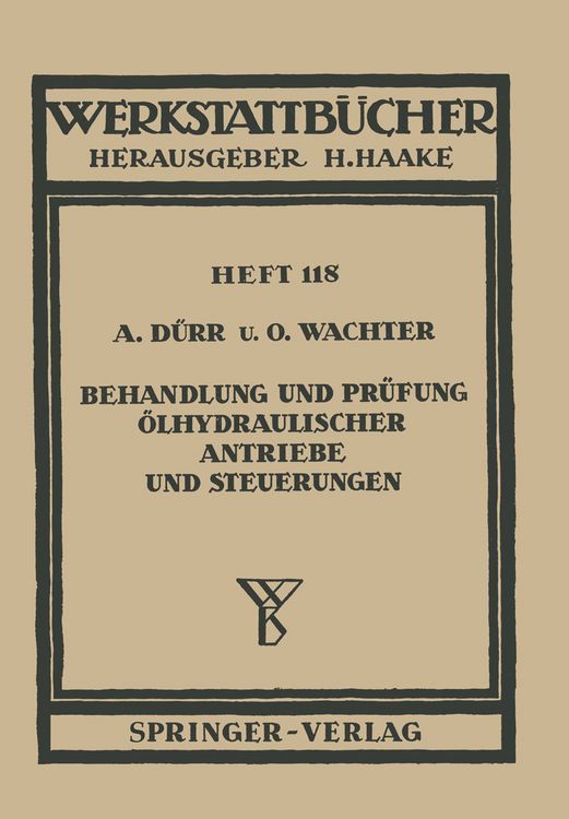 Produktbild: Behandlung und Pr&uuml;fung &ouml;lhydraulischer Antriebe und Steuerungen