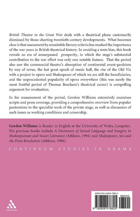 Produktbild: British Theatre in the Great War