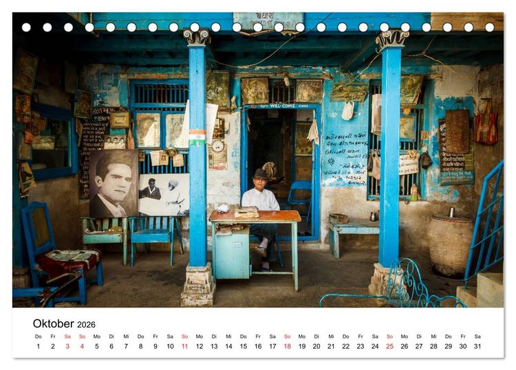 Produktbild: Indien: Menschen &bull; Farben &bull; Religionen (Tischkalender 2026 DIN A5 quer), CALVENDO Monatskalender