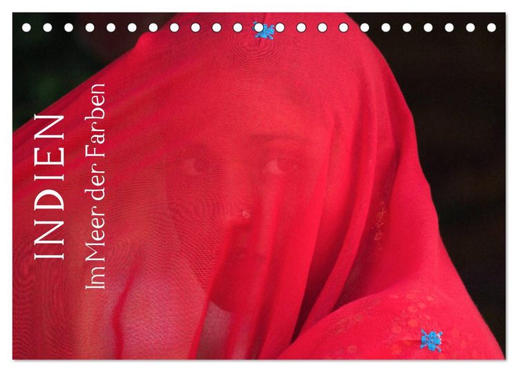 Produktbild: Indien - im Meer der Farben (Tischkalender 2026 DIN A5 quer), CALVENDO Monatskalender