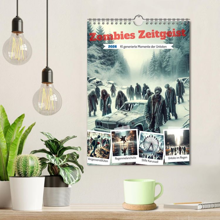 Produktbild: Zombies Zeitgeist - KI generierte Momente der Untoten (Wandkalender 2026 DIN A4 hoch), CALVENDO Monatskalender