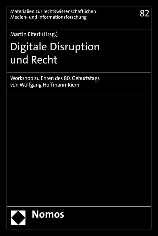 Produktbild: Digitale Disruption und Recht