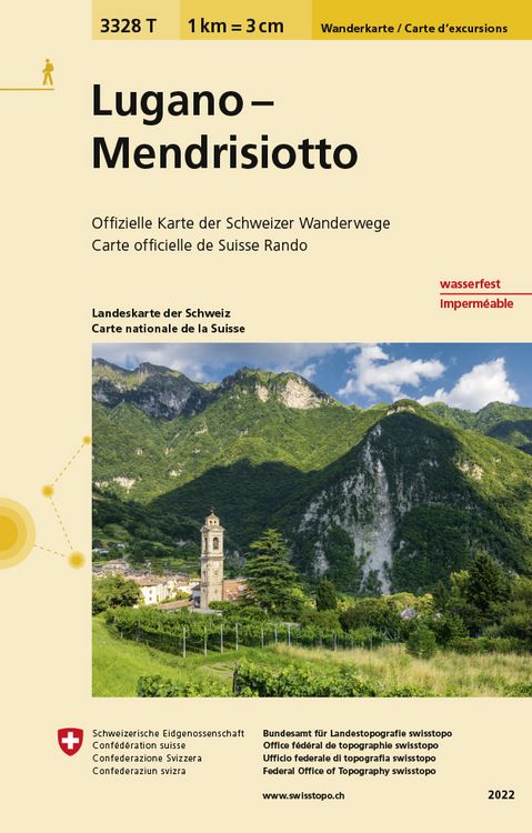Produktbild: 3328T Lugano - Mendrisiotto Carta escursionistica