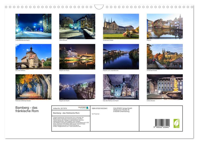 Produktbild: Bamberg - das fr&auml;nkische Rom (Wandkalender 2026 DIN A3 quer), CALVENDO Monatskalender