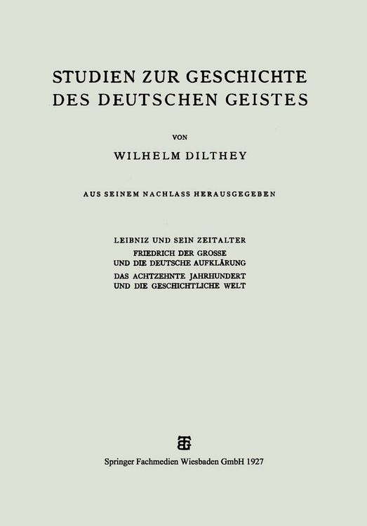 Produktbild: Studien zur Geschichte des Deutschen Geistes