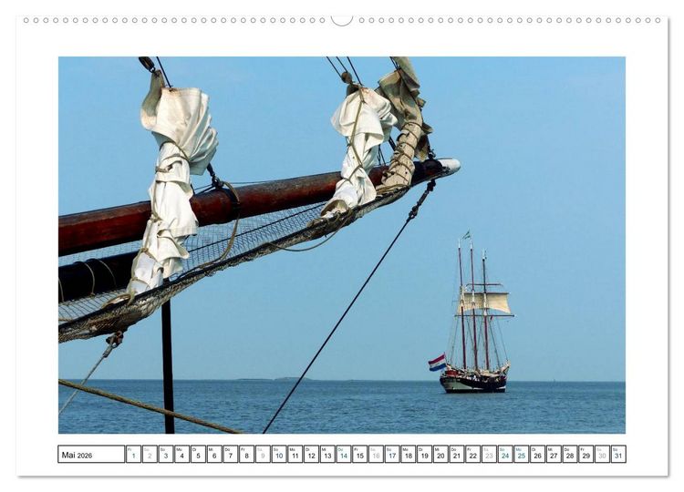 Produktbild: Segelspektakel in Bremerhaven. Die Sail (hochwertiger Premium Wandkalender 2026 DIN A2 quer), Kunstdruck in Hochglanz