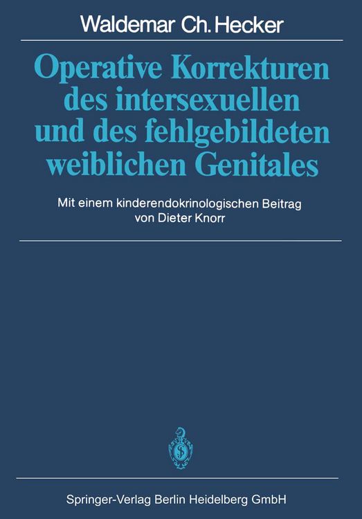 Produktbild: Operative Korrekturen des intersexuellen und des fehlgebildeten weiblichen Genitales