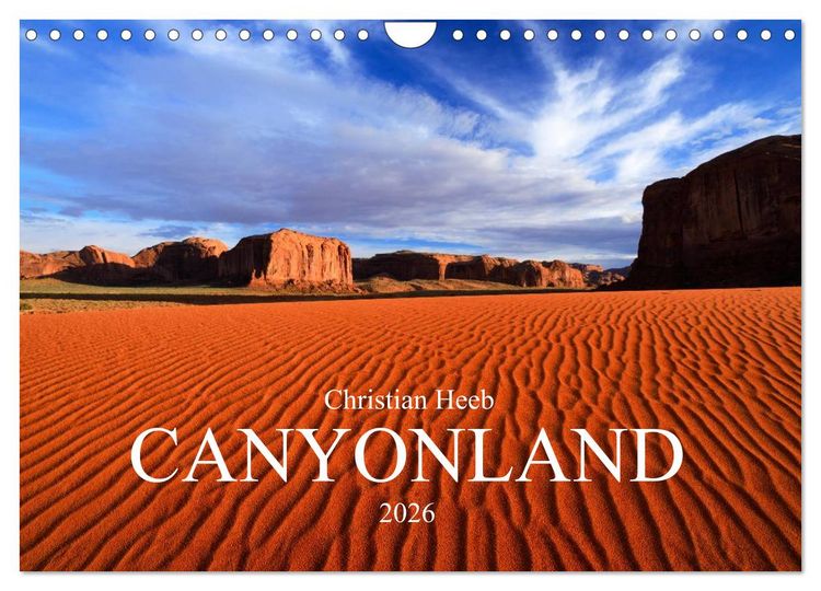 Produktbild: CANYONLAND USA Christian Heeb / UK Version (Wall Calendar 2026 DIN A4 landscape), CALVENDO 12 Month Wall Calendar